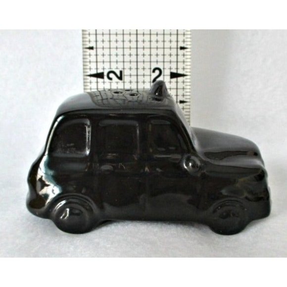Figural Taxi Cab Salt Pepper Shakers - Black Yellow - Kitschy Kitchen Decor - Picture 3 of 5